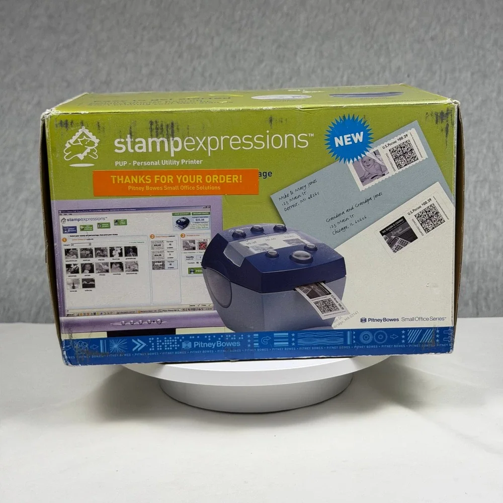 Pitney Bowes Stamp Expressions Personal Utility Printer PUP Model 770-8 New Box